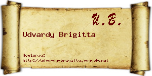 Udvardy Brigitta névjegykártya
